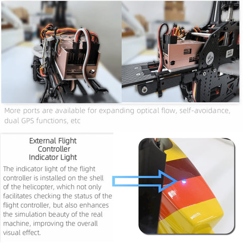 FL500 AH-6 500-Class 2.4G 6CH Scale RC Helicopter Model with FLISHRC L7 Flight Controller and 4-Mode Positioning GPS - RTF