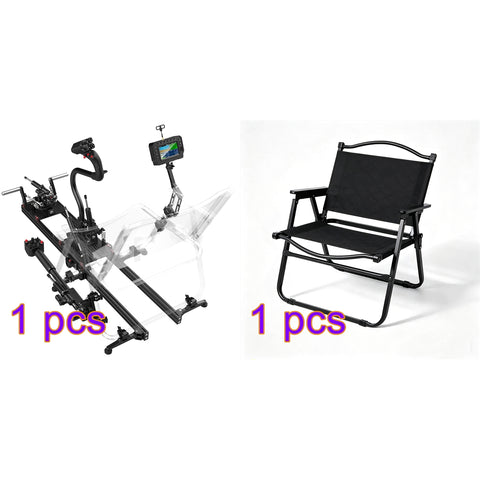 H17 Helicopter Flight Simulator Controller | 17CH CNC Metal Transmitter with Collective Pitch Lever & Foot Pedals (Seat Not Included)