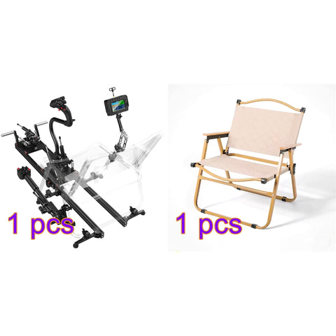 H17 Helicopter Flight Simulator Controller | 17CH CNC Metal Transmitter with Collective Pitch Lever & Foot Pedals (Seat Not Included)