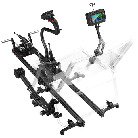 H17 Helicopter Flight Simulator Controller | 17CH CNC Metal Transmitter with Collective Pitch Lever & Foot Pedals (Seat Not Included)