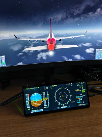 Rowsfire A108 V2 A32X A35X A38X PFD-ND-E/WD Home Flight Deck Panel — All-in-One Integrated Peripheral Instrument Secondary Display for Flight Simulation Games (Pre-sale)