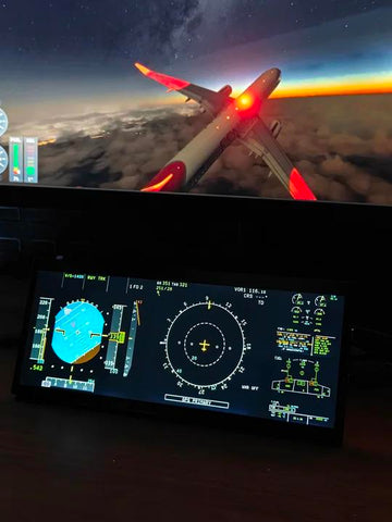 Rowsfire A108 V2 A32X A35X A38X PFD-ND-E/WD Home Flight Deck Panel — All-in-One Integrated Peripheral Instrument Secondary Display for Flight Simulation Games (Pre-sale)