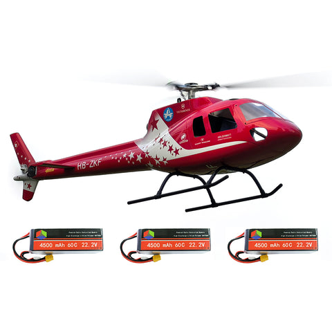 FL500 AS350 500-Class 2.4G 6CH Scale RC Helicopter Model with FLISHRC L7 Flight Controller and 4-Mode Positioning GPS (RTF Version)