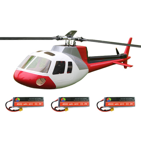FL500 AS350 500-Class 2.4G 6CH Scale RC Helicopter Model with FLISHRC L7 Flight Controller and 4-Mode Positioning GPS (RTF Version)