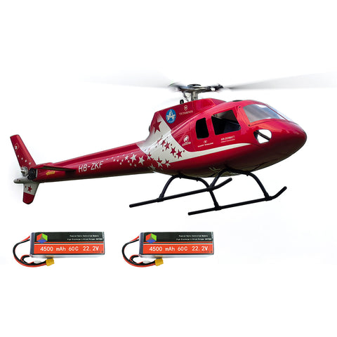 FL500 AS350 500-Class 2.4G 6CH Scale RC Helicopter Model with FLISHRC L7 Flight Controller and 4-Mode Positioning GPS (RTF Version)