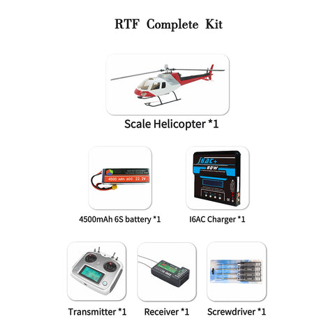 FL500 AS350 500-Class 2.4G 6CH Scale RC Helicopter Model with FLISHRC L7 Flight Controller and 4-Mode Positioning GPS (RTF Version)