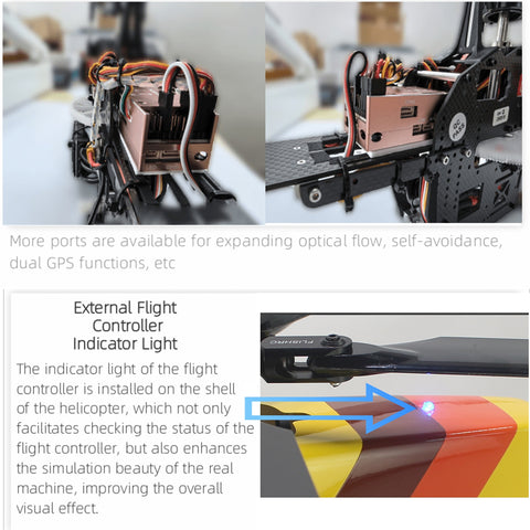FL500 AS350 500-Class 2.4G 6CH Scale RC Helicopter Model with FLISHRC L7 Flight Controller and 4-Mode Positioning GPS (RTF Version)