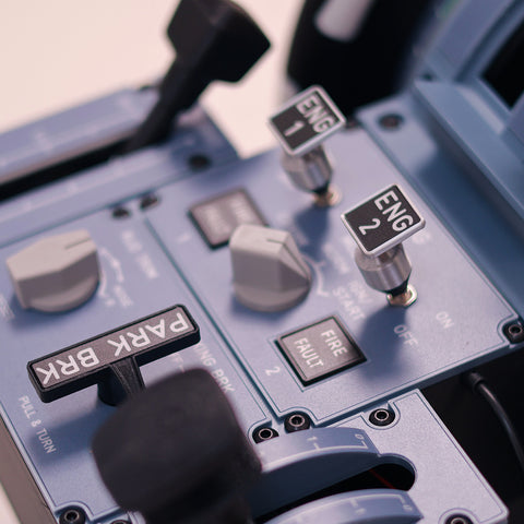 D107 A32X A31X A19X Motorized Throttle-Quadrant for Flight Sim - Backlit, Full Range Motion, Compatible with MSFS2020/2024, X-Plane, Fenix, FBW, toliss - Windows Home Cockpit Panel