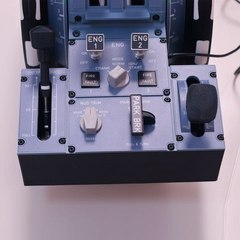 D107 A32X A31X A19X Motorized Throttle-Quadrant for Flight Sim - Backlit, Full Range Motion, Compatible with MSFS2020/2024, X-Plane, Fenix, FBW, toliss - Windows Home Cockpit Panel