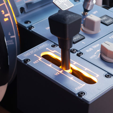 D107 A32X A31X A19X Motorized Throttle-Quadrant for Flight Sim - Backlit, Full Range Motion, Compatible with MSFS2020/2024, X-Plane, Fenix, FBW, toliss - Windows Home Cockpit Panel