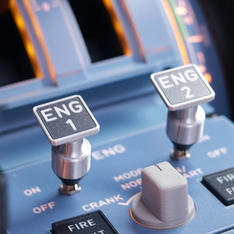 D107 A32X A31X A19X Motorized Throttle-Quadrant for Flight Sim - Backlit, Full Range Motion, Compatible with MSFS2020/2024, X-Plane, Fenix, FBW, toliss - Windows Home Cockpit Panel