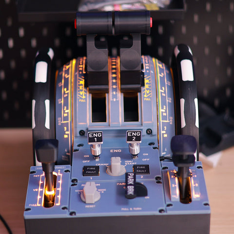 D107 A32X A31X A19X Motorized Throttle-Quadrant for Flight Sim - Backlit, Full Range Motion, Compatible with MSFS2020/2024, X-Plane, Fenix, FBW, toliss - Windows Home Cockpit Panel