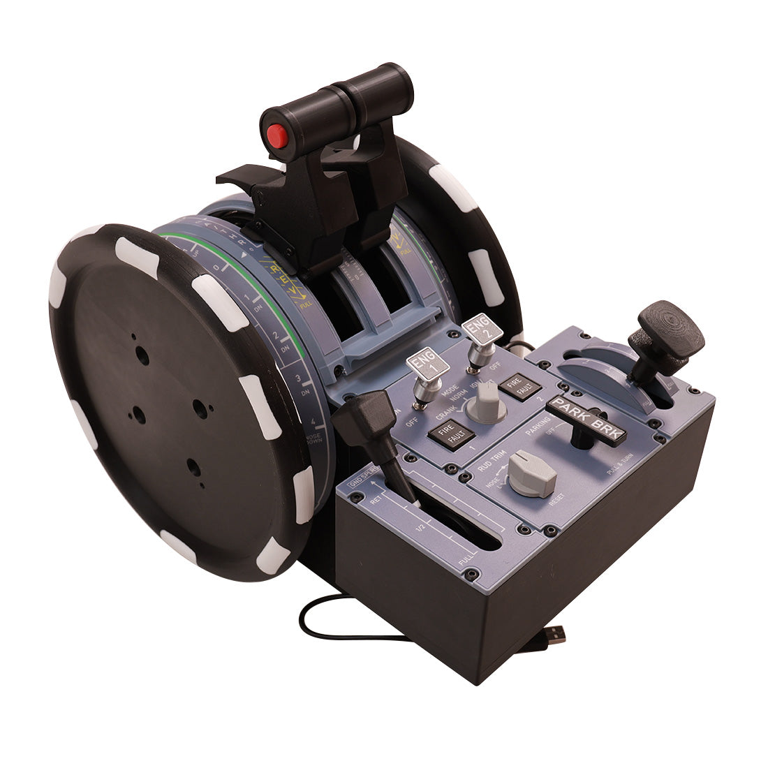 D107 A32X A31X A19X Motorized Throttle-Quadrant for Flight Sim - Backlit, Full Range Motion, Compatible with MSFS2020/2024, X-Plane, Fenix, FBW, toliss - Windows Home Cockpit Panel