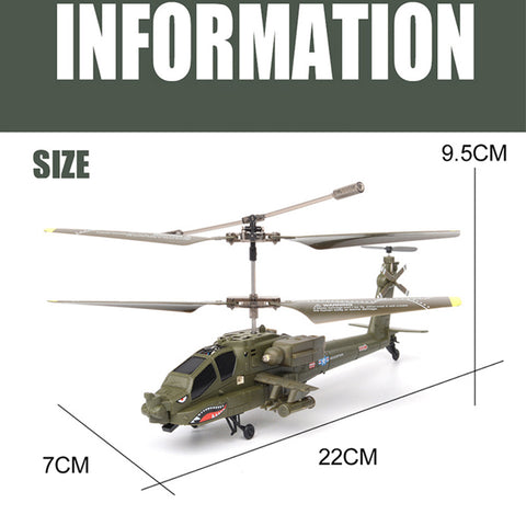 SYMA S109H Apache Helicopter RC Dual-Prop Gyro Stabilized Airplane Model | RTRhobby