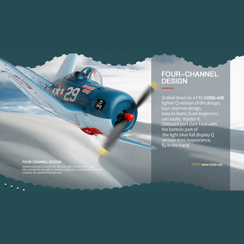 XK A500 3D/6G 2.4G 4CH 350mm Wingspan Realistic RC EPP Fixed-Wing Airplane Model (RTF)