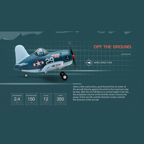 XK A500 3D/6G 2.4G 4CH 350mm Wingspan Realistic RC EPP Fixed-Wing Airplane Model (RTF)