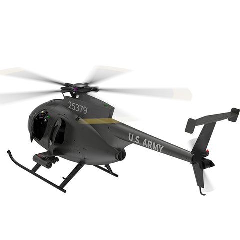 YU XIANG F119S MD500 1/16 Scale 250-Class 2.4G 9CH RC Little Bird Military Helicopter Model with Flybarless Rotor Head, 6G/3D Switchable Modes & Openable Cockpit