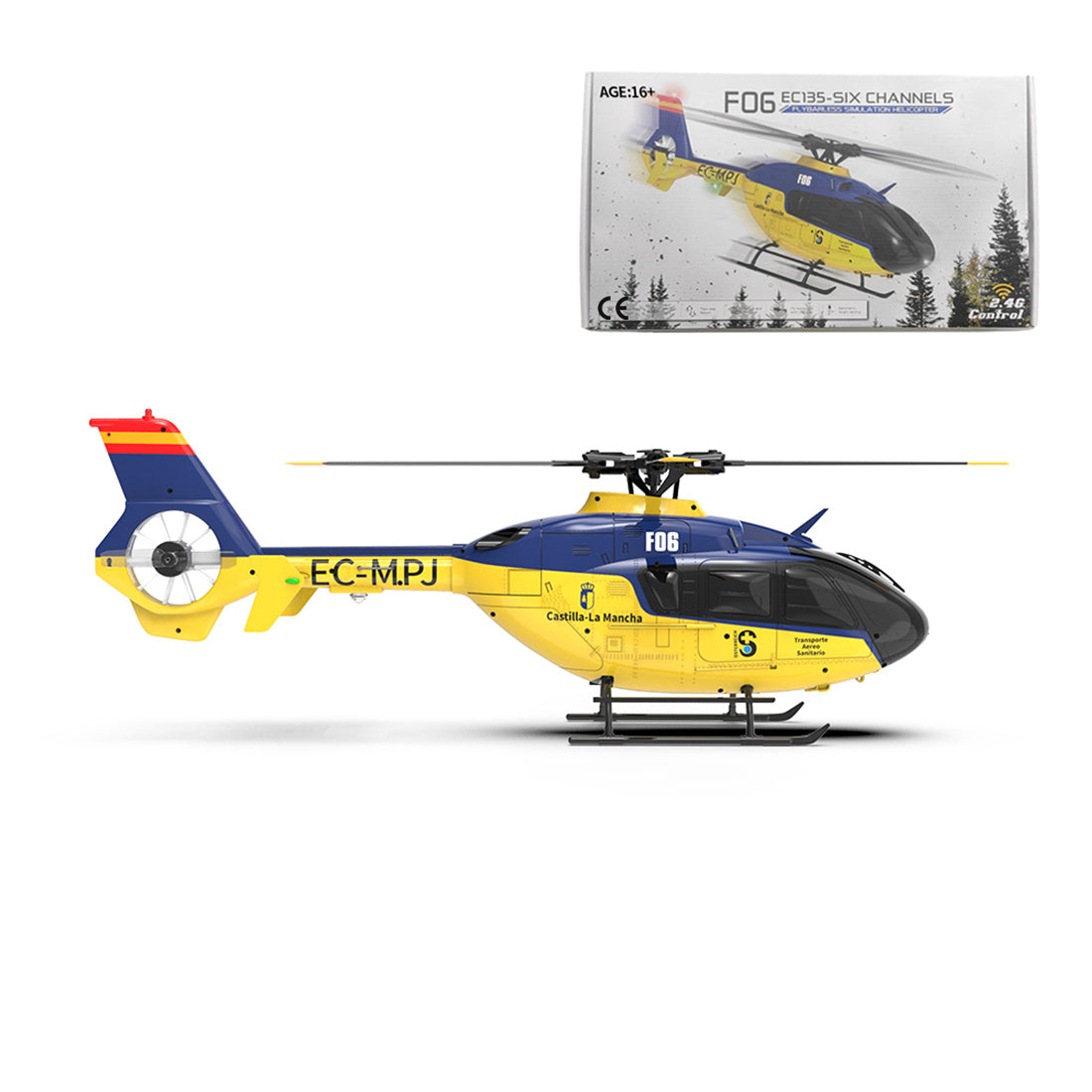 Yu Xiang 1/36 EC135 Fuselage Flybarless RC Helicopter RTF | RTRhobby