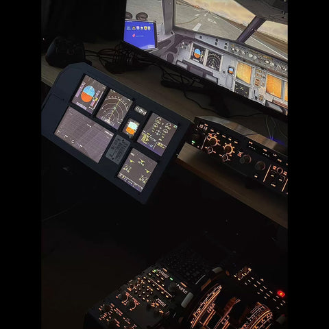 A32X A19X Mini MIP Panel with ND/PFD Display, K HUB Software, MSFS 2020/2024 & X-Plane 12 Compatible