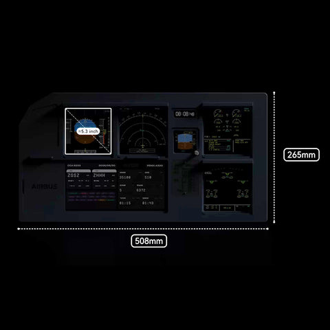 A32X A19X Mini MIP Panel with ND/PFD Display, K HUB Software, MSFS 2020/2024 & X-Plane 12 Compatible