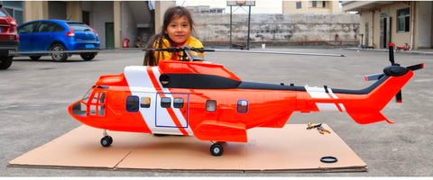 6S 5000mAh Battery+700 Class EC225 2.4GHz 6-CH RC Helicopter with H1 PRO Flight Controller, GPS Positioning, Auto Hover, One-Key Return