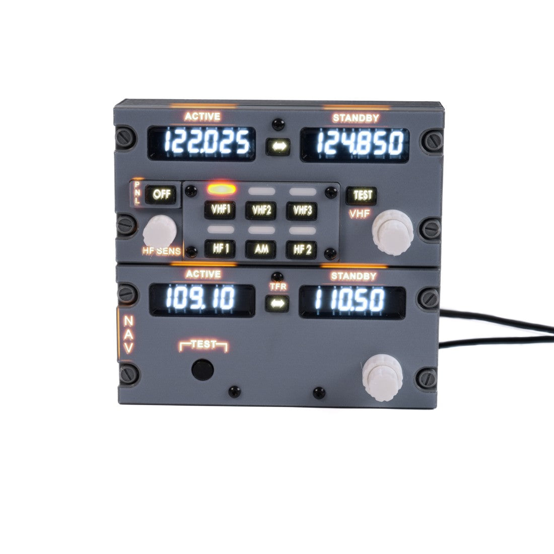 Hoowalt D201 B737 1:1 COCKPIT Radio Tuning Panel (RTP) for MSFS2020, MSFS2024, X-Plane 12 - Compatible with ZIBO737, PMDG737
