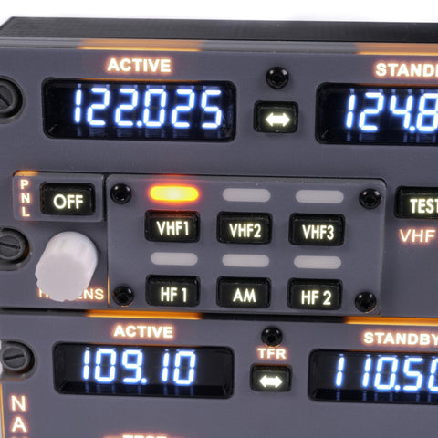 Hoowalt D201 B737 1:1 COCKPIT Radio Tuning Panel (RTP) for MSFS2020, MSFS2024, X-Plane 12 - Compatible with ZIBO737, PMDG737