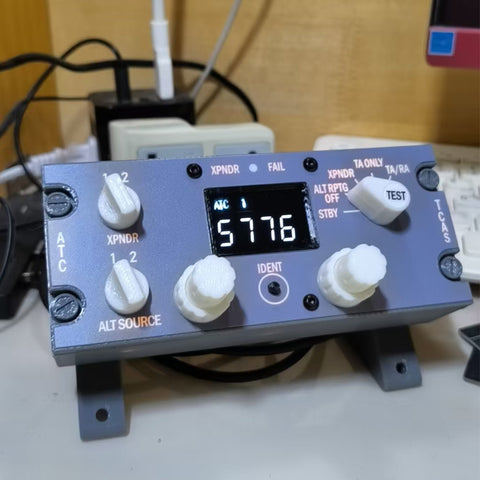 Hoowalt D203 B737 1:1 Flight Deck ATC Transponder Panel for Flight Simulator, USB Control Panel Compatible with MSFS2020, MSFS2024, X-Plane 12, ZIBO737, PMDG737
