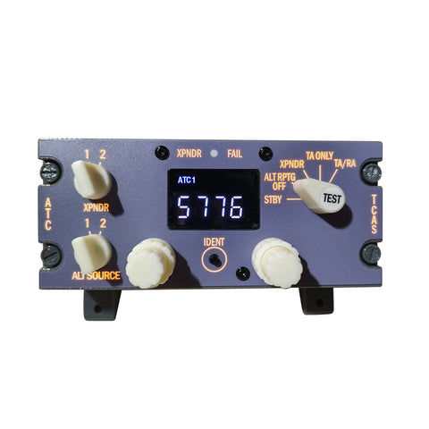 Hoowalt D203 B737 1:1 Flight Deck ATC Transponder Panel for Flight Simulator, USB Control Panel Compatible with MSFS2020, MSFS2024, X-Plane 12, ZIBO737, PMDG737