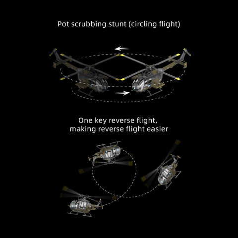 C180 1/25 Scale RC Helicopter 2.4G 6CH Single Rotor Flybarless, Barometer + TOF LiDAR Altitude Hold, Optical Flow Positioning, One-Key Inverted Flight & Takeoff/Landing, with Missile Rack (RTF Version)