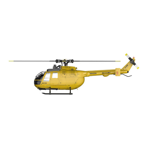 C180 1/25 Scale RC Helicopter 2.4G 6CH Single Rotor Flybarless, Barometer + TOF LiDAR Altitude Hold, Optical Flow Positioning, One-Key Inverted Flight & Takeoff/Landing, with Missile Rack (RTF Version)