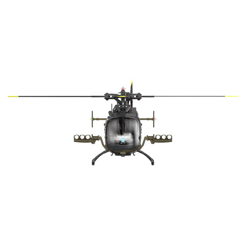 C180 1/25 Scale RC Helicopter 2.4G 6CH Single Rotor Flybarless, Barometer + TOF LiDAR Altitude Hold, Optical Flow Positioning, One-Key Inverted Flight & Takeoff/Landing, with Missile Rack (RTF Version)