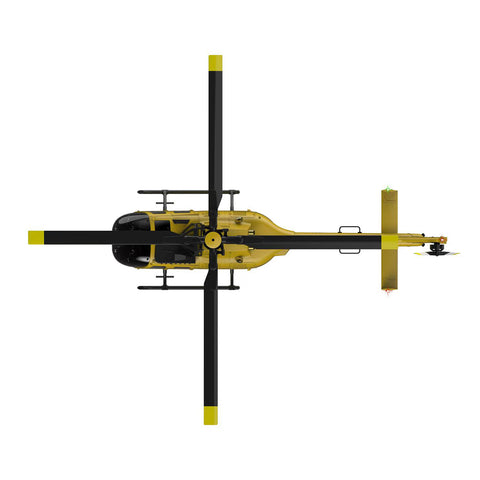 C180 1/25 Scale RC Helicopter 2.4G 6CH Single Rotor Flybarless, Barometer + TOF LiDAR Altitude Hold, Optical Flow Positioning, One-Key Inverted Flight & Takeoff/Landing, with Missile Rack (RTF Version)