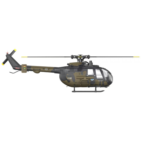 C180 1/25 Scale RC Helicopter 2.4G 6CH Single Rotor Flybarless, Barometer + TOF LiDAR Altitude Hold, Optical Flow Positioning, One-Key Inverted Flight & Takeoff/Landing, with Missile Rack (RTF Version)
