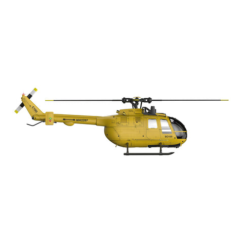 C180 1/25 Scale RC Helicopter 2.4G 6CH Single Rotor Flybarless, Barometer + TOF LiDAR Altitude Hold, Optical Flow Positioning, One-Key Inverted Flight & Takeoff/Landing, with Missile Rack (RTF Version)
