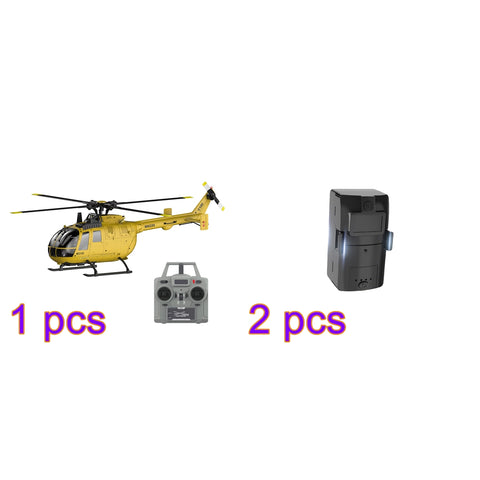 C180 1/25 Scale RC Helicopter 2.4G 6CH Single Rotor Flybarless, Barometer + TOF LiDAR Altitude Hold, Optical Flow Positioning, One-Key Inverted Flight & Takeoff/Landing, with Missile Rack (RTF Version)