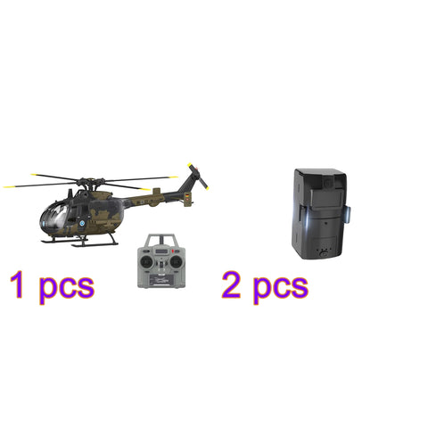 C180 1/25 Scale RC Helicopter 2.4G 6CH Single Rotor Flybarless, Barometer + TOF LiDAR Altitude Hold, Optical Flow Positioning, One-Key Inverted Flight & Takeoff/Landing, with Missile Rack (RTF Version)