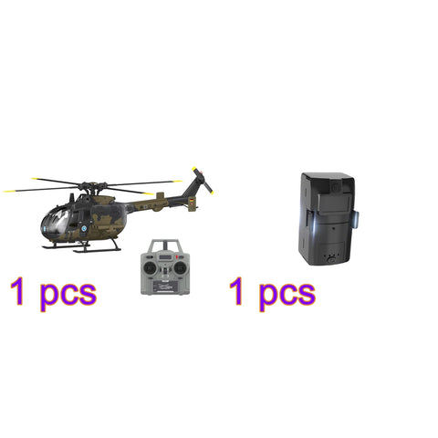 C180 1/25 Scale RC Helicopter 2.4G 6CH Single Rotor Flybarless, Barometer + TOF LiDAR Altitude Hold, Optical Flow Positioning, One-Key Inverted Flight & Takeoff/Landing, with Missile Rack (RTF Version)