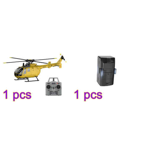 C180 1/25 Scale RC Helicopter 2.4G 6CH Single Rotor Flybarless, Barometer + TOF LiDAR Altitude Hold, Optical Flow Positioning, One-Key Inverted Flight & Takeoff/Landing, with Missile Rack (RTF Version)