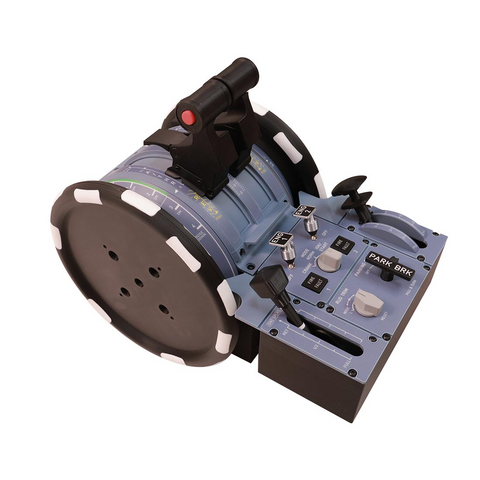 Hoowalt D107 V2 A32X A31X A19X Motorized Throttle-Quadrant with Adjustable Damping for Flight Sim - Backlit, Full Range Motion, Compatible with MSFS2020/2024, X-Plane, Fenix, FBW, toliss - Windows Home Cockpit Panel