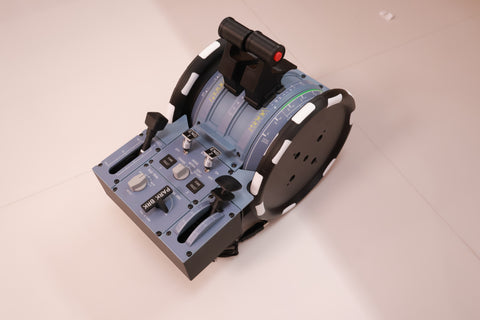 Hoowalt D107 V2 A32X A31X A19X Motorized Throttle-Quadrant with Adjustable Damping for Flight Sim - Backlit, Full Range Motion, Compatible with MSFS2020/2024, X-Plane, Fenix, FBW, toliss - Windows Home Cockpit Panel