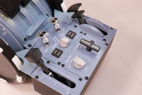 Hoowalt D107 V2 A32X A31X A19X Motorized Throttle-Quadrant with Adjustable Damping for Flight Sim - Backlit, Full Range Motion, Compatible with MSFS2020/2024, X-Plane, Fenix, FBW, toliss - Windows Home Cockpit Panel