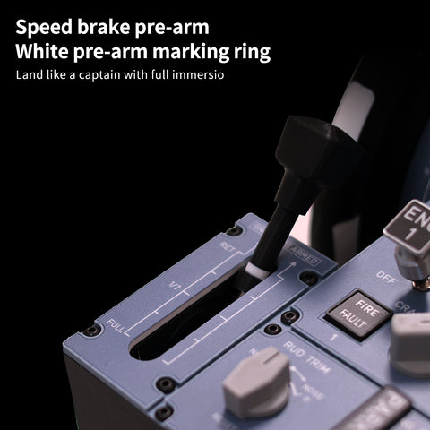 Hoowalt D107 V2 A32X A31X A19X Motorized Throttle-Quadrant with Adjustable Damping for Flight Sim - Backlit, Full Range Motion, Compatible with MSFS2020/2024, X-Plane, Fenix, FBW, toliss - Windows Home Cockpit Panel