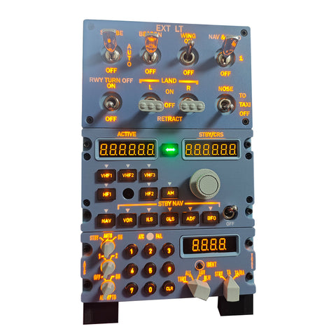 Hoowalt D109 All-in-One A32X Home Cockpit Panel - Integrated RMP+Lighting+ATC for Windows MSFS2020/2024, X-Plane 12 (Fenix, FBW, Toliss)
