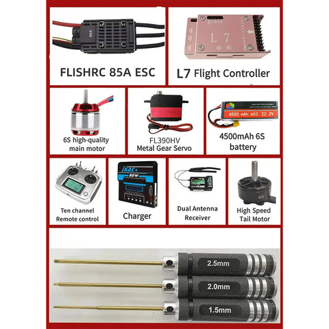 FL500 A109 500-Class 2.4G 6CH Scale RC Helicopter Model with FLISHRC L7 Flight Controller and 4-Mode Positioning GPS