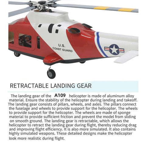 FL500 A109 500-Class 2.4G 6CH Scale RC Helicopter Model with FLISHRC L7 Flight Controller and 4-Mode Positioning GPS