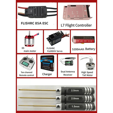 FL500 AH-64 Apache 500-Class Scale RC Helicopter with FLISHRC L7 Flight Controller & 4-Mode GPS Positioning (RTF)