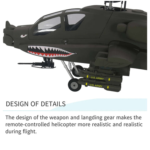 FL500 AH-64 Apache 500-Class Scale RC Helicopter with FLISHRC L7 Flight Controller & 4-Mode GPS Positioning (RTF)