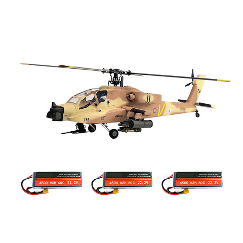 FL500 AH-64 Apache 500-Class Scale RC Helicopter with FLISHRC L7 Flight Controller & 4-Mode GPS Positioning (RTF)