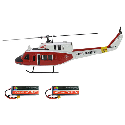 FL500 UH-1N Twin Huey 500-Class 2.4G 6CH Scale RC Helicopter with L7 Flight Controller & 4-Mode Positioning GPS ((RTF Version)